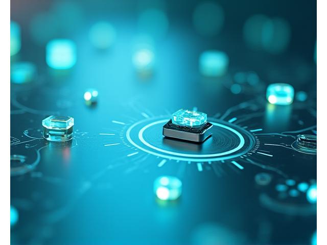 Visualização abstrata de múltiplos sensores IoT interconectados, enviando dados para um dashboard digital, simbolizando manufatura inteligente.