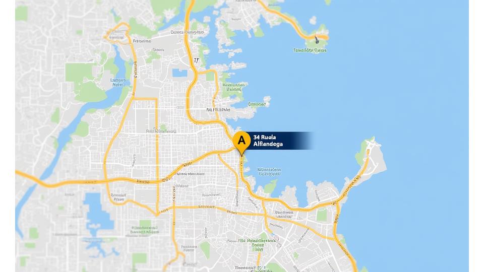 Imagem de mapa interativo mostrando a localização da Âncora Hora em Faro